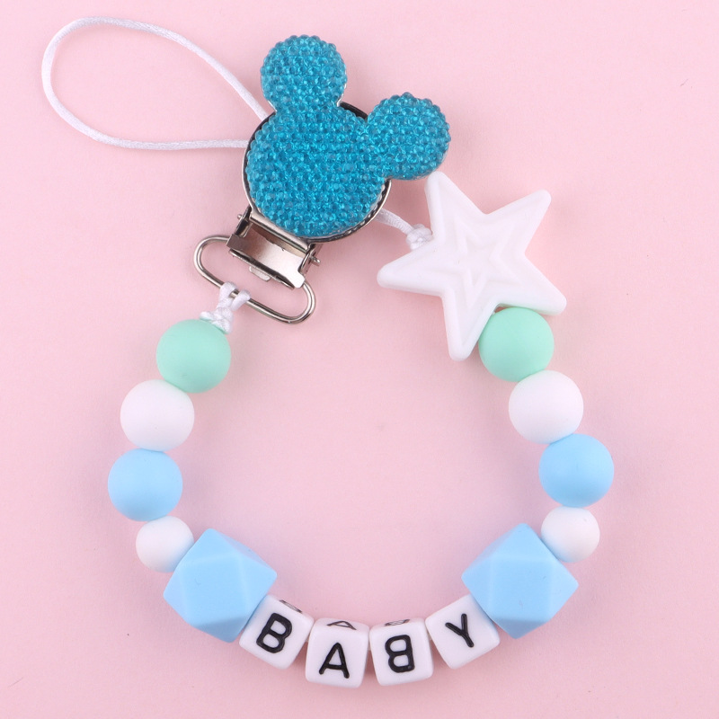 Baby Pacifier คลิปผู้ถือโซ่ซิลิโคน Pacifier CHAIN คลิปเด็ก Teething CHAIN ของขวัญ