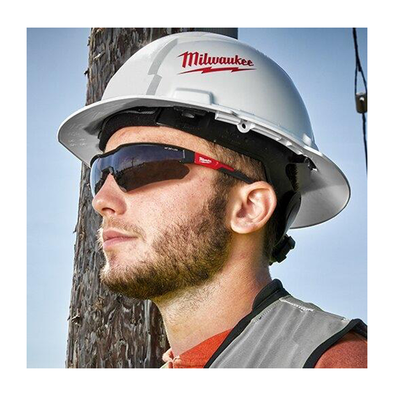 Milwaukee 48-73-2005a óculos de segurança lentes pretas anti nevoeiro resistente a riscos ajustável nariz almofada óculos ferramentas acessório