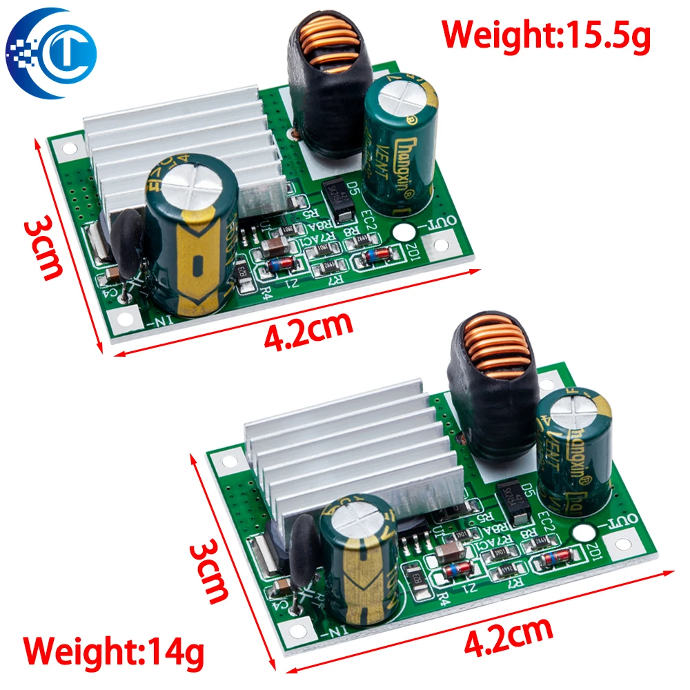 Modul Penstabil Konverter DC Buck: Input 9V/12V/24V-120V ke Output 5V/12V (3A) – Catu Daya Step-Down Non-Isolasi