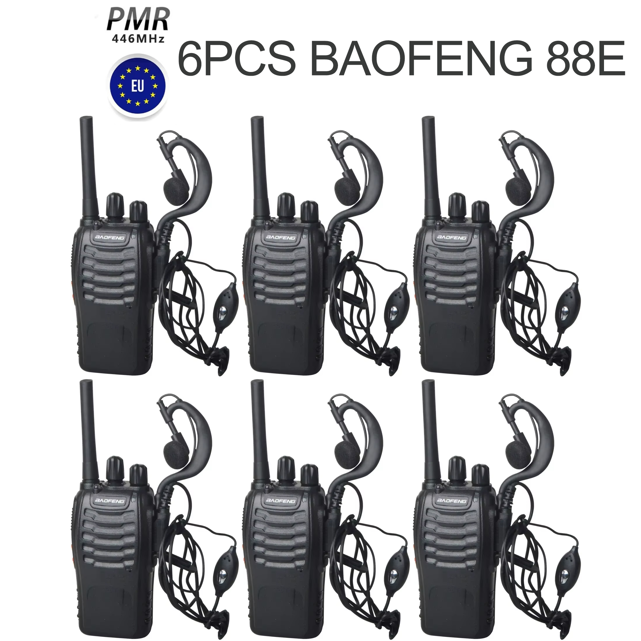 Fabricante Original Baofeng 2 4 6 Pack BF - 88E 5W Walkie-Talkie 10KM comunicación de larga distancia viaje en carretera en espera ultralargo