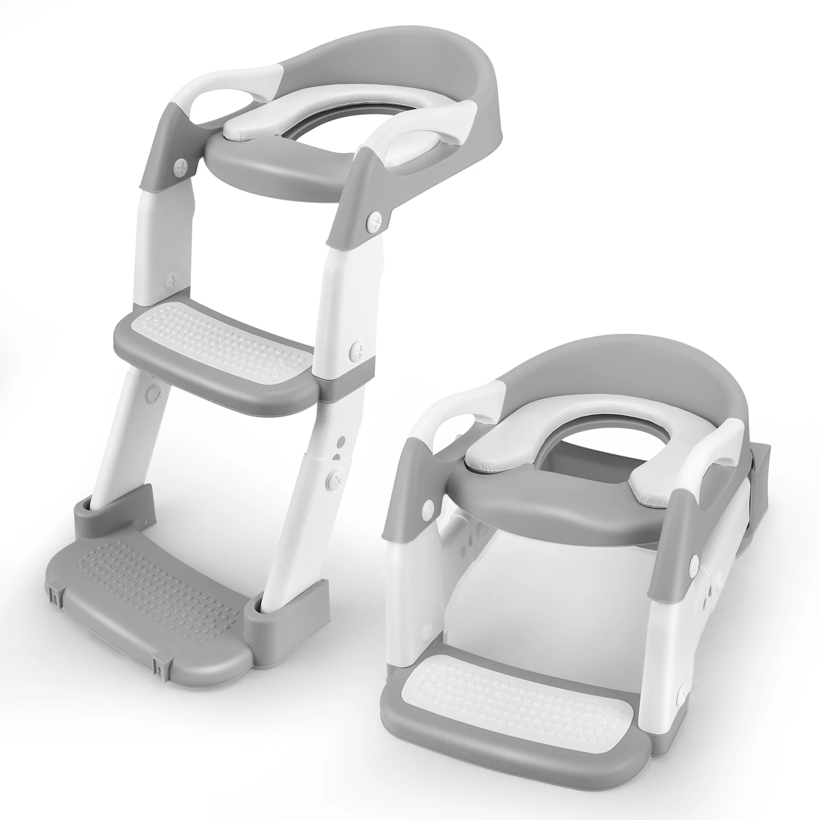 Guia de vaso sanitário infantil, assento de vaso sanitário infantil com escadas, vaso sanitário infantil para meninos e meninas, assento sanitário infantil 3 em 1 com escadas