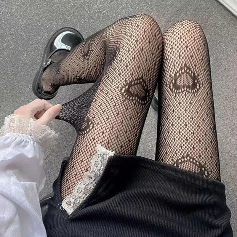 Tägliche Netzstrümpfe, Spitzenmuster, Strumpfhosen, hohe Taille, Netzstrumpfhosen, Netzstrümpfe für Frauen, Halloween, Neujahr