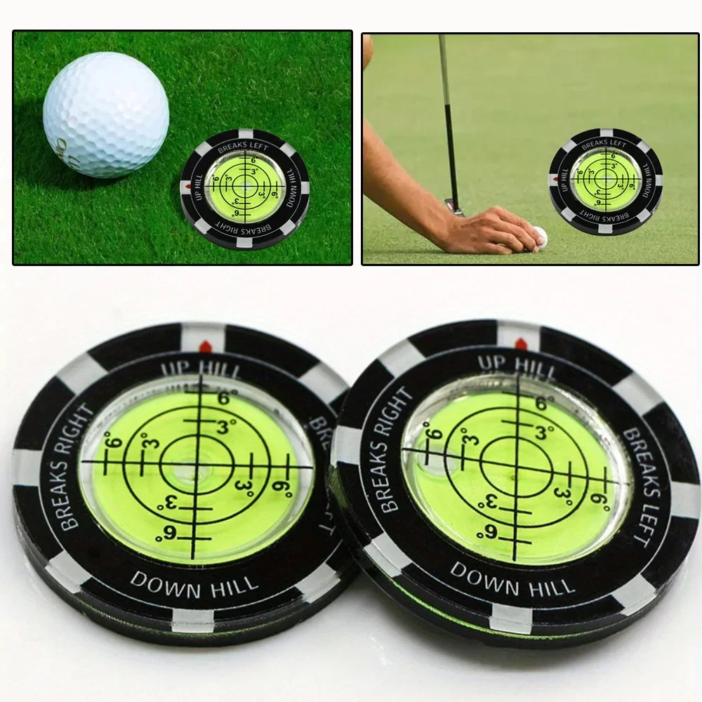 Golf Putt Ball Marker Lettore verde rotondo ad alta precisione Golf Putting Aid Golf Pope Putting Reader 1PC JJ024