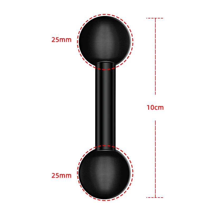 17mm/20mm/25mm Ball Head Adapter Extended Double Ball Connecting Bracket for Gopro Insta360 Osmo Camera Holder Phone Stand GPS