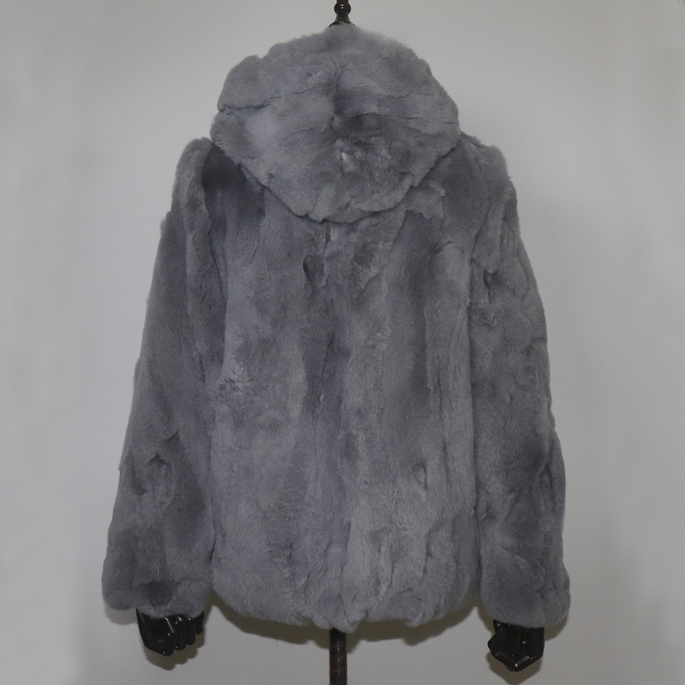 Rex Rabbit Fur Coat Winter Thick Women 100% Natural Real Rex Rabbit Fur Jacket Female Warm Soft Genuine Rex Rabbit Fur Overcoat