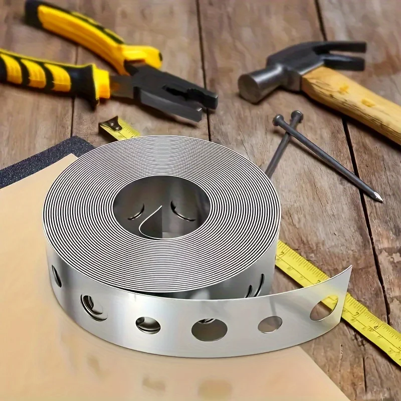 1 roll of galvanized iron tape pre-punched multi-slot metal tape for pipe support and sheet metal work