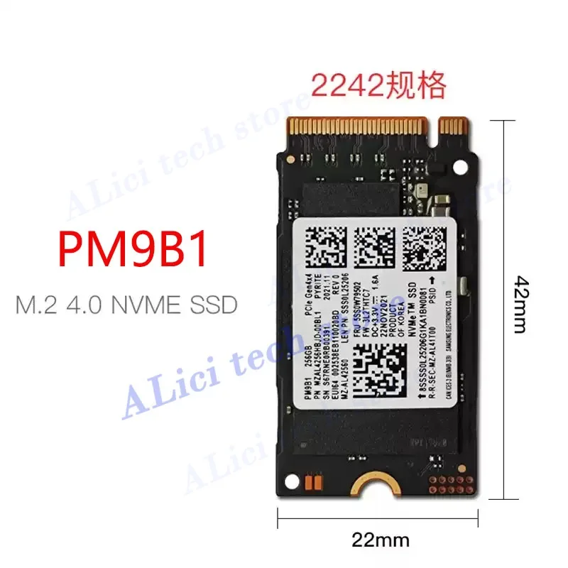 SSD Original para Samsung PM9B1 256G/512G 2242 M.2 PCIE4.0 NVME portátil de escritorio SSD unidad de estado sólido