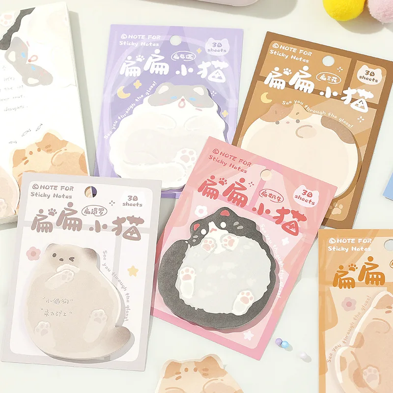 Kätzchen-Serie, praktische Aufkleber, koreanisches süßes Haustier, Katze, Student, hinterlassen Sie eine Nachricht, N-mal gepostet, Haftnotizen, Schreibwaren, Kawaii