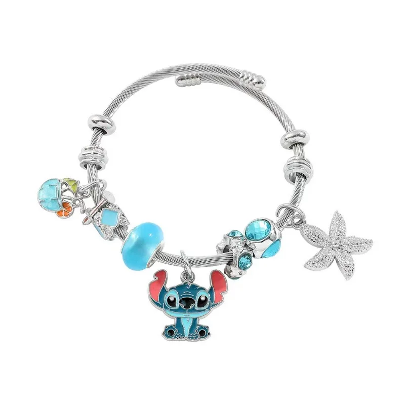 Pulsera Pandora de punto de Disney, joyería con personalidad a la moda, pulsera con apertura ajustable para mujer, regalos para el Día de San Valentín para novia