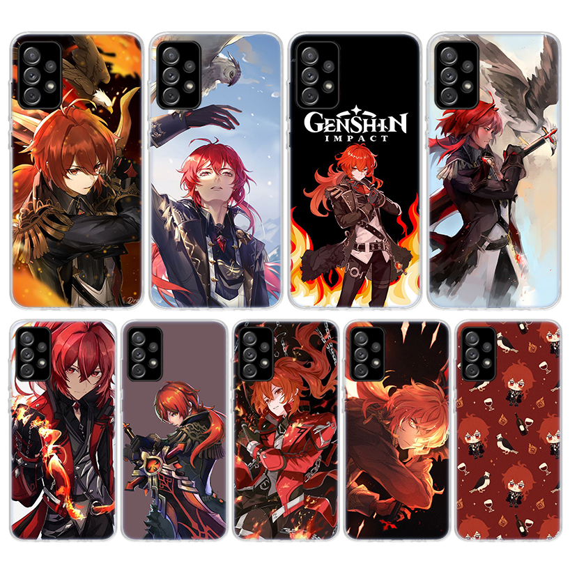 Casing Ponsel Genshin Impact Encer untuk Samsung Galaxy A56 A55 A54 A53 A16 A15 A14 A13 A36 A35 A34 A33 A26 A25 A24 A23 A05S A04S A03