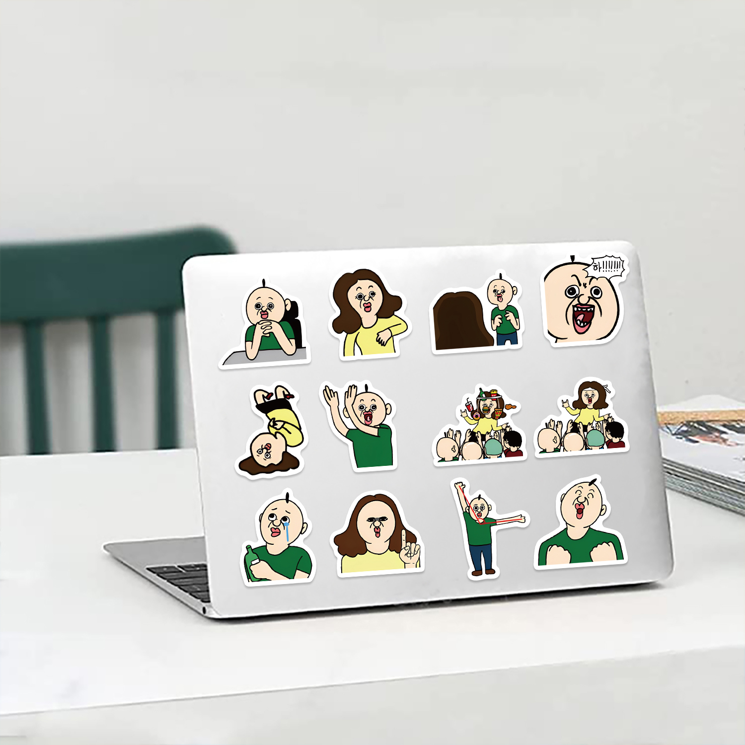 73 pçs bonito dos desenhos animados bang bang tang tang adesivos para crianças engraçado decalques à prova ddiy água diy telefone portátil papelaria kawaii adesivo brinquedos