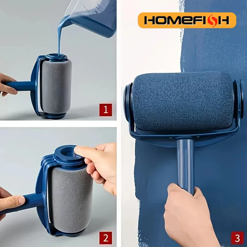 แปรงทาสีแบบมีหัวแปรงขนาดใหญ่ 1 ชิ้น - แปรงทาสีผนังสำหรับสีลาเท็กซ์ อุปกรณ์สำหรับงานทาสี