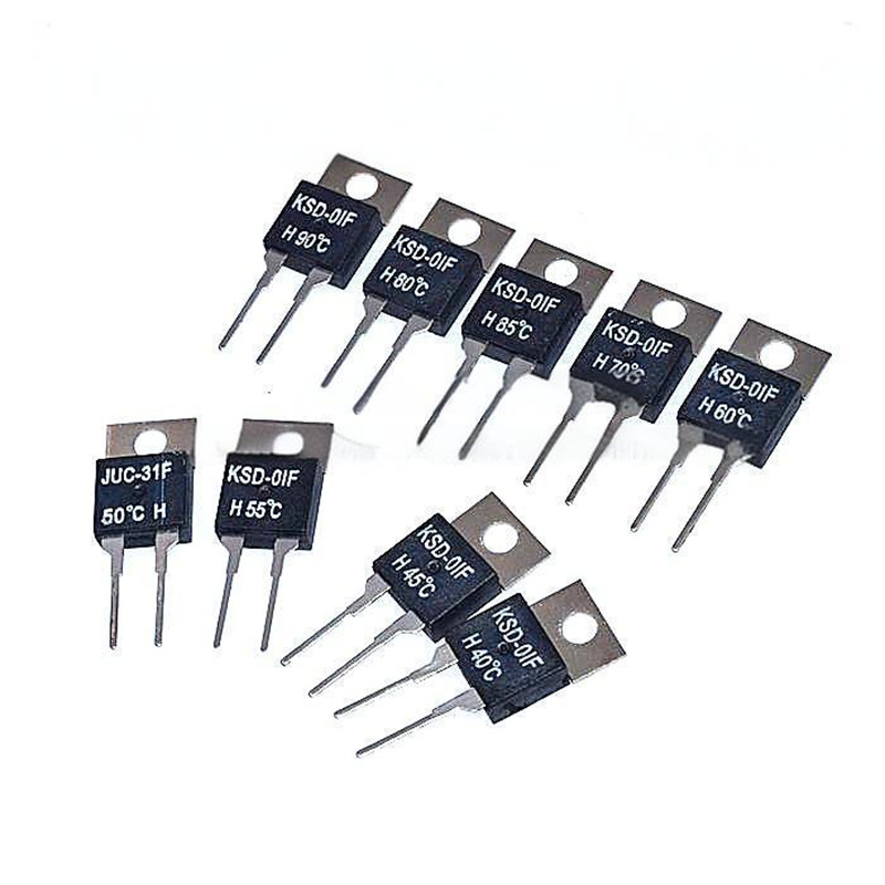 5PCS KSD-01F 40 50 60 70 80 95 100 DegC NC Normally Closed NO Normally Open 1.5A Thermal Switch Temperature Sensor Thermostat