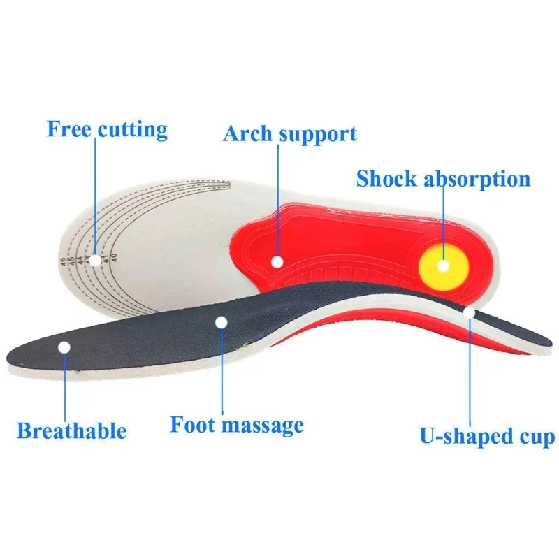 NEW EVA Orthopedic Insoles for Shoes Men Orthotic Flat Foot Arch for Plantar Fasciitis Inserts Feet Massage Shoe Pad