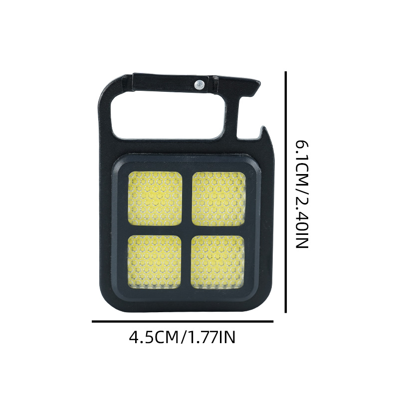 4 lamp beads outdoor strong light multifunctional mini flashlight keychain lamp rechargeable strong magnetic attraction function