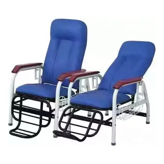Krzesło do infuzji metalowych mebli Luksusowe składane krzesło do odbioru krwi z drążkiem IV