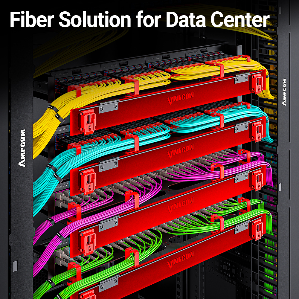 AMPCOM OM3 LC auf LC UPC Glasfaser-Patchkabel Multimode Duplex MMF 50/125 μm 10 Gbit/s Biegeempfindliches 2,0 mm Glasfaserkabel