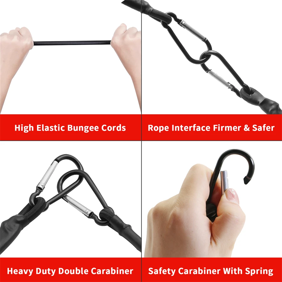 30/60/90/120/150cm estiramento cordas elásticas 8mm bungee cabos com ganchos bicicletas leves gravata bagagem do carro embalagem telhado rack cinta