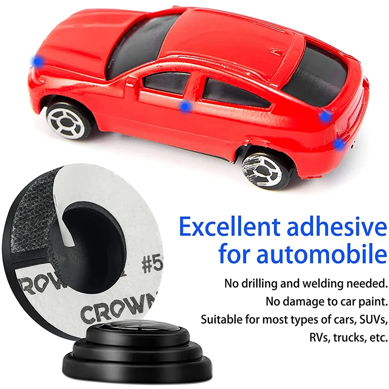 Porta do carro Silicone Anti Shock Pad, Universal Trunk, Isolamento acústico, Espessamento Almofada Adesivos, Scratch Gaskets, 20Pcs