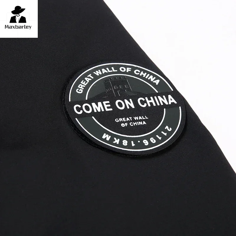 Winter Long Down Jacket Men's Light Luxury Fur Collar Hooded Windproof White Duck Down Warm Coat Korean Thick Snow Puffer Jacket