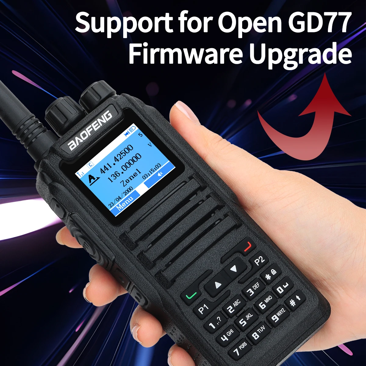 Baofeng DMR DM-1701 Digitalradio Walkie Talkie Dual Mode Analog Open GD77 Dual Time Slot Tier 1+2 Ham Two Way Radio