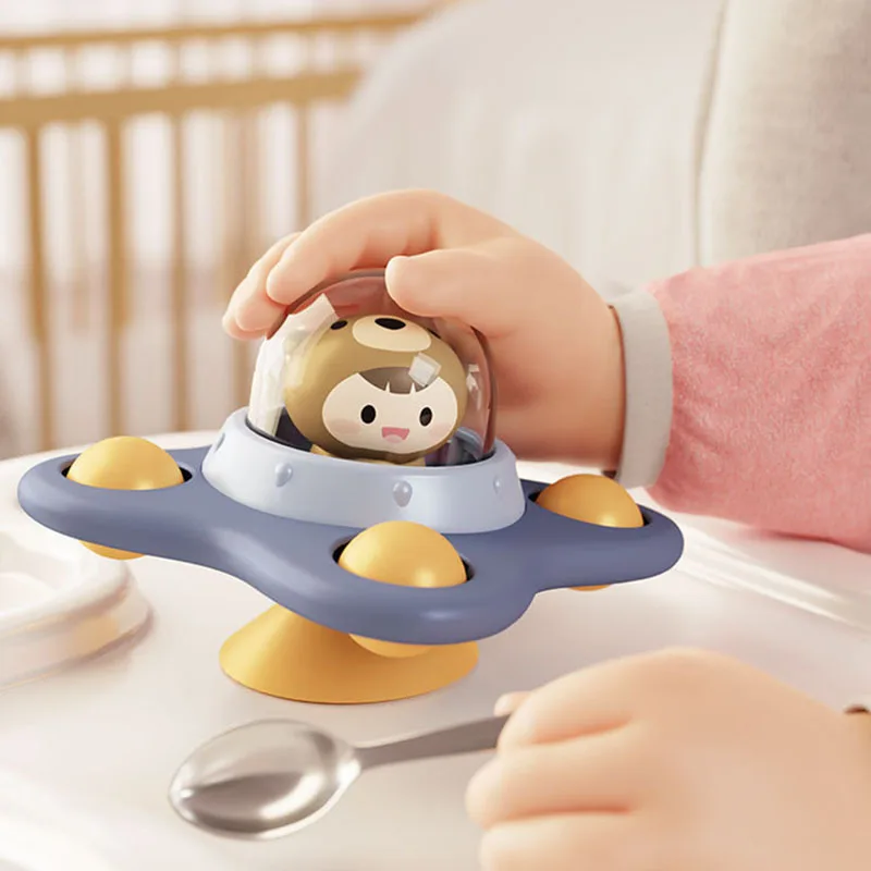 아기 장난감 흡입 컵 스피너 장난감 유아 곰 손 Fidget 스피너 감각 장난감 스트레스 릴리프 아기 게임 회전 딸랑이