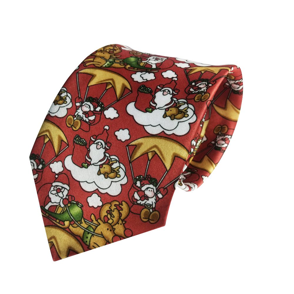 EASTEPIC เนคไทของผู้ชายบาง Christmas Ties สําหรับชายของเล่นเด็ก Holiday Party Santa Claus Xmas Tree Snowflake Snowman