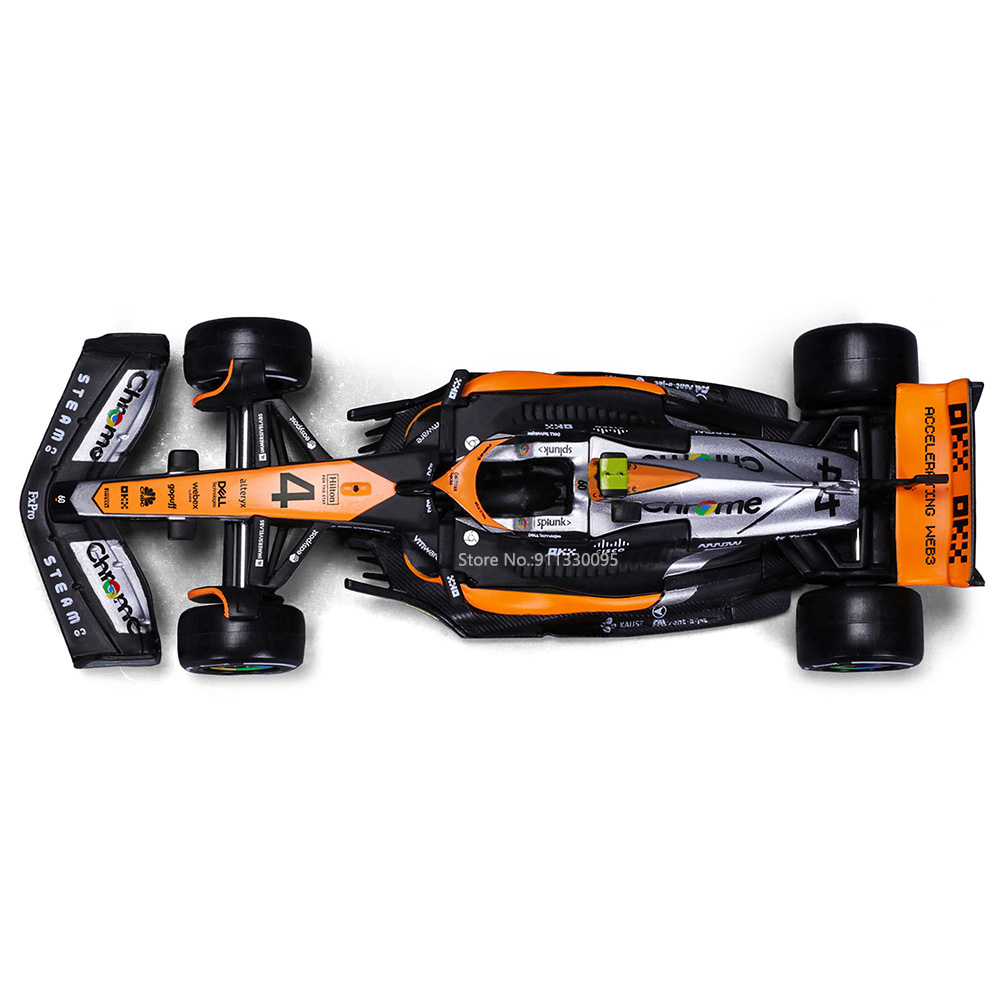 Bburago P2 F1อังกฤษ GP McLaren MCL60 2023 #4 Lando norris #81 Oscar piastri โมเดลรถโลหะหล่อของสะสม