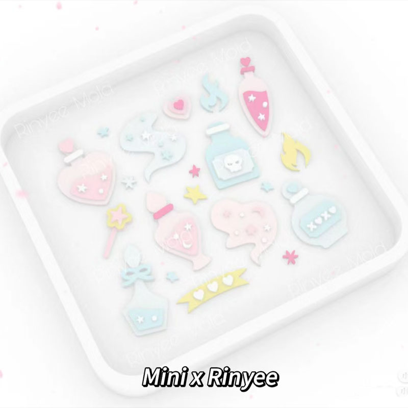 DIY キャンドルマジックボトルローズ形のシリコーンエポキシ樹脂モールドジュエリーツールジュエリーアクセサリー樹脂充填