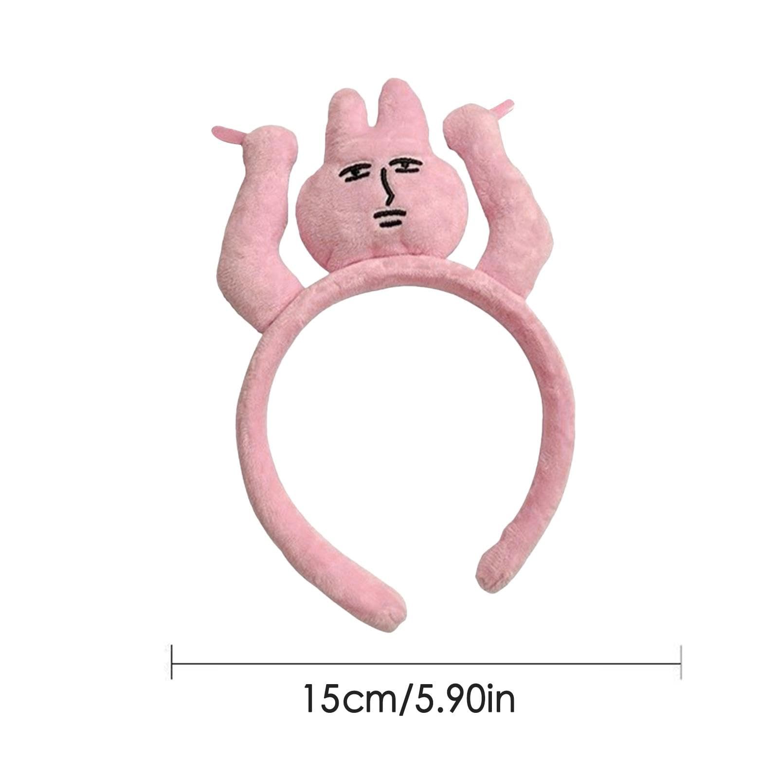1-3PCS Fasce Nuovo Coniglietto Rosa Fascia Per Capelli Quirky Divertimento Peluche Fascia Grip Frangia Carino Foto Decorazione Fasce Per Capelli Copricapo