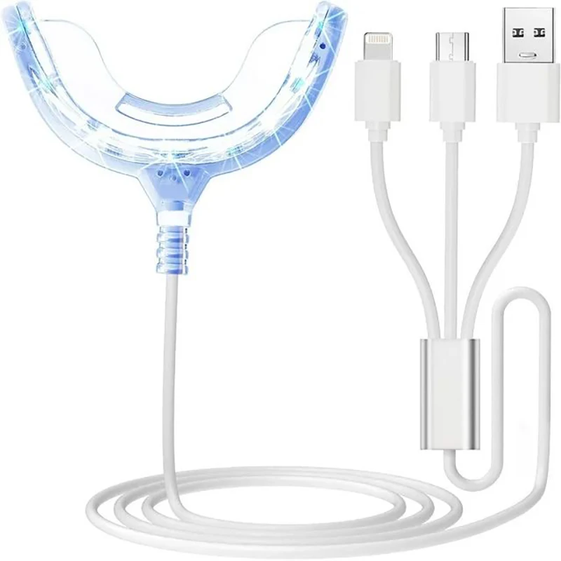 Lâmpada aceleradora de clareamento dental bandeja de cuidados orais portátil lâmpada de realce de clareamento gel luz fria remoção de amarelecimento dental