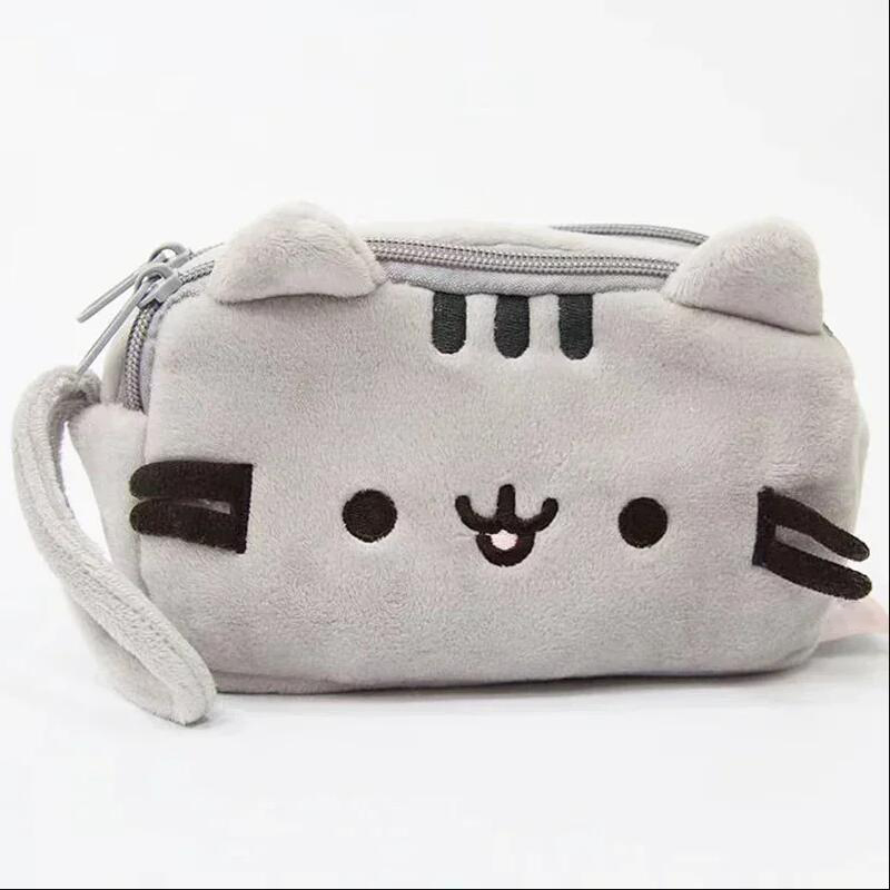 Kawaii Soft Cat ดินสอ 2 ชั้นน่ารักการ์ตูนดินสอกระเป๋าเกาหลีเครื่องเขียนเครื่องสําอางดินสอกระเป๋าอุปกรณ์สํานักงานโรงเรียน