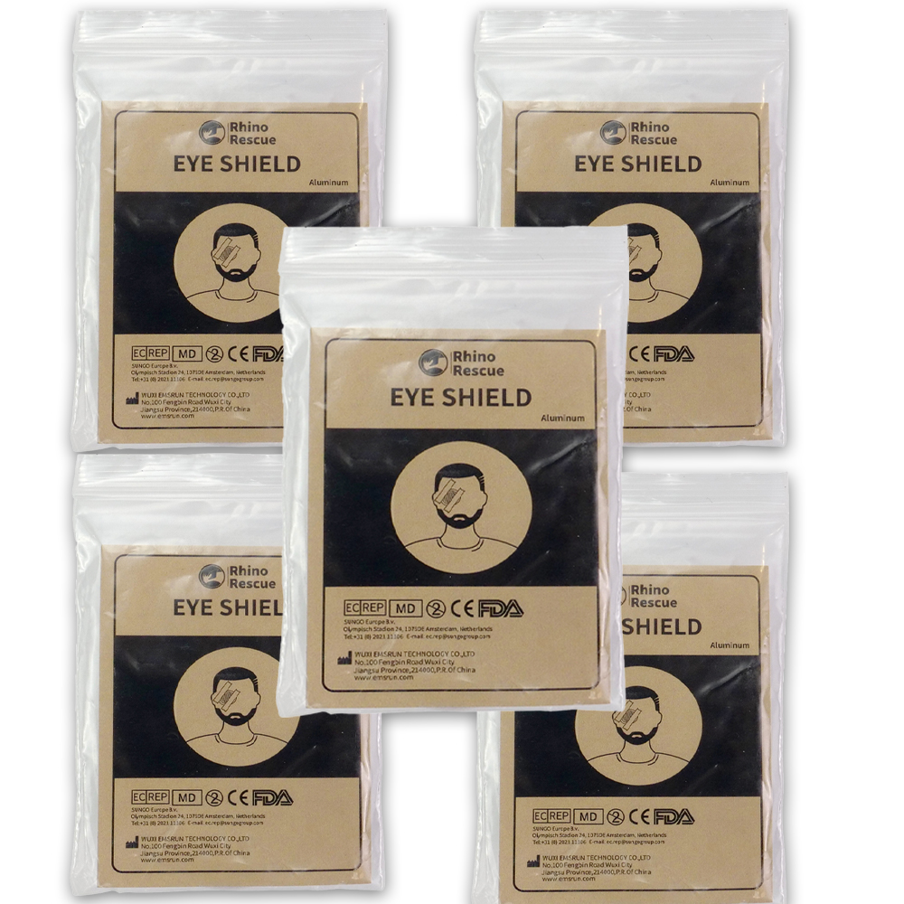 Protector de ojos de rescate de rinoceronte, aleación de aluminio, colocado sobre un ojo herido o postoperatorio, kits de primeros auxilios del ejército