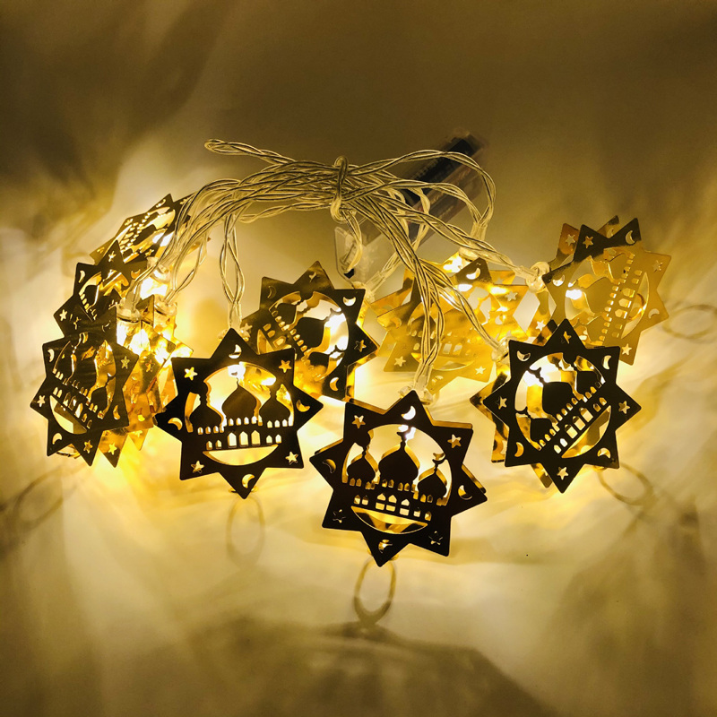 Ramadan Decorations Moon Star Led String Lights EID Mubarak Decor For Home Islam Muslim Event Party Supplies Eid al-Fitr Decor