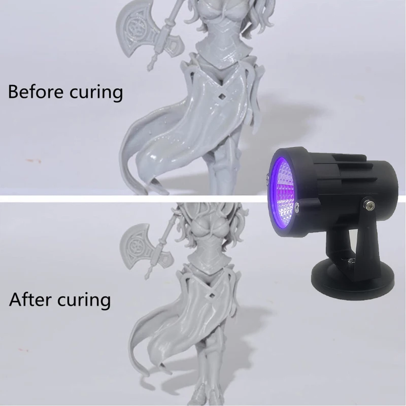 Luz de curado de resina UV para impresora 3D SLA/DLP/LCD, solidifica resina fotosensible, luz LED UV de 405nm con enchufe UE EE. UU., curado DIY