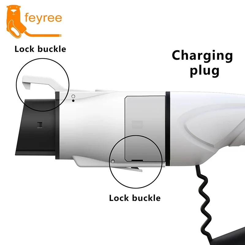 Адаптер зарядного устройства для электромобилей feyree Type2 IEC62196-2 на Type1, автомобильная розетка для зарядки, адаптер зарядного устройства переменного тока, 32 А, 1 фаза, 3,5 кВт, 7 кВт, максимальный электромобиль
