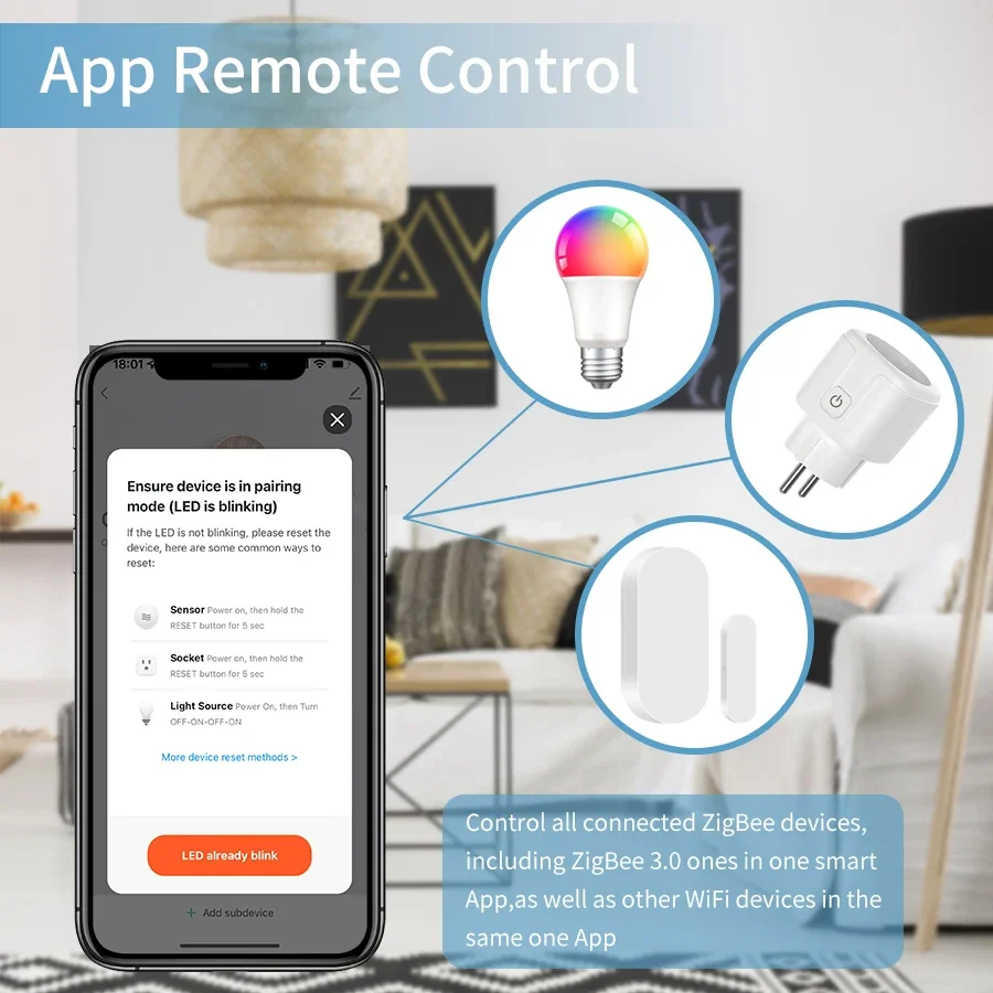 Zigbee 3,0 Tuya puerta de enlace multimodo inteligente WiFi Bluetooth Hub inalámbrico Smart Life control remoto funciona con Alexa Google Home