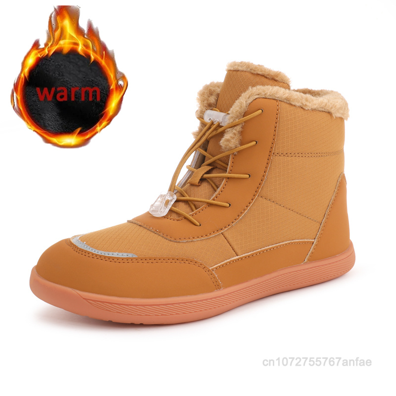 2024 botas de neve descalços femininas botas de neve quentes sapatos de caminhada ao ar livre botas de tornozelo de pele de inverno bota feminina botas de tornozelo descalços