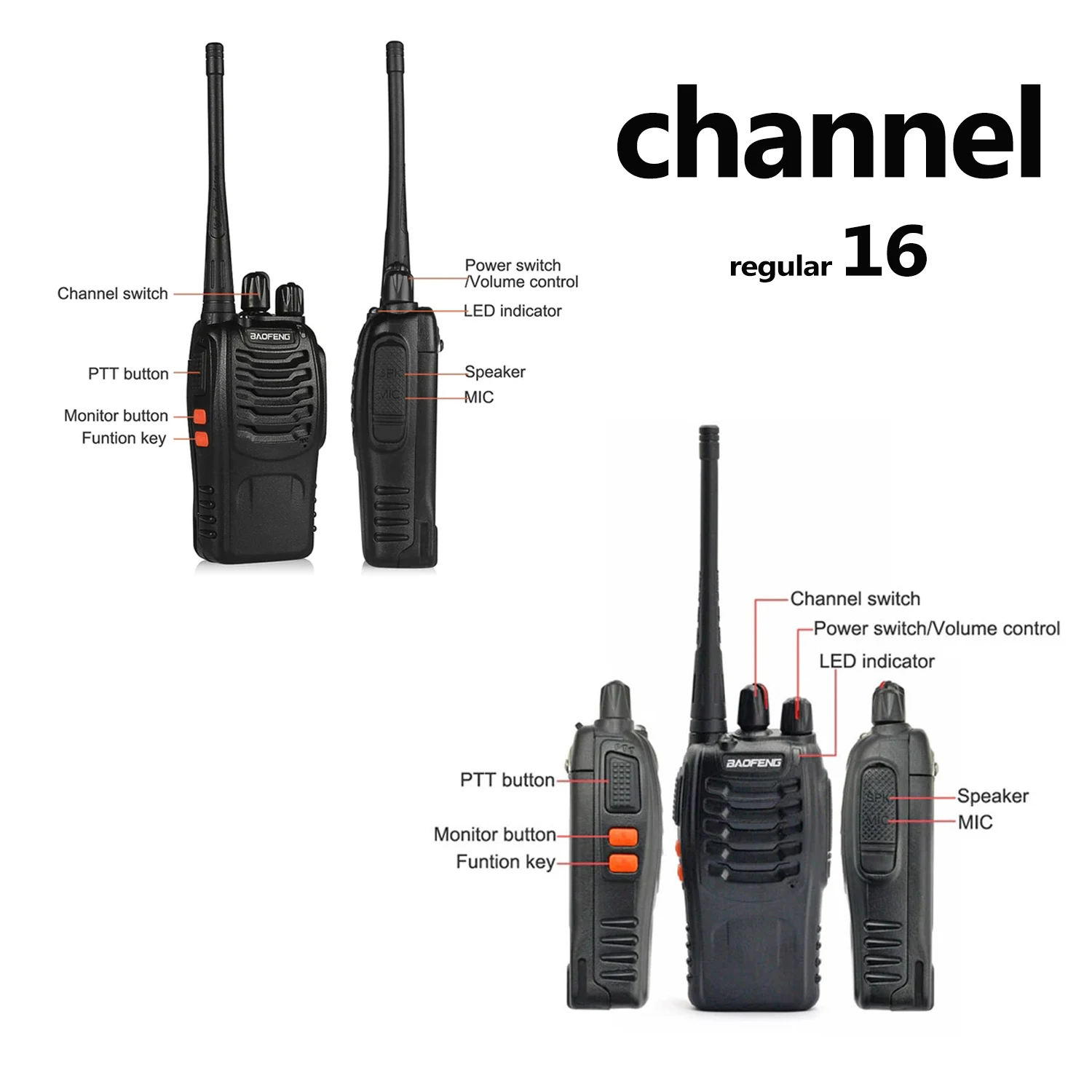2 pces 4 pces 6 pces baofeng BF-888S com fones de ouvido 5km walkie talkie de longo alcance canal de rádio em dois sentidos 16 auto-condução viajar