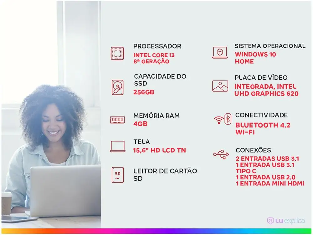 Notebook Vaio FE15 B0311H Intel Core i3 4GB