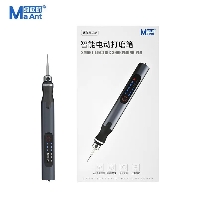 MaAnt D1 D2 Electric Grinding Pen Intelligent Charging Engraving Pen Phone CPU IC Polishing Lattice Cutting Tool  OCA  Remover