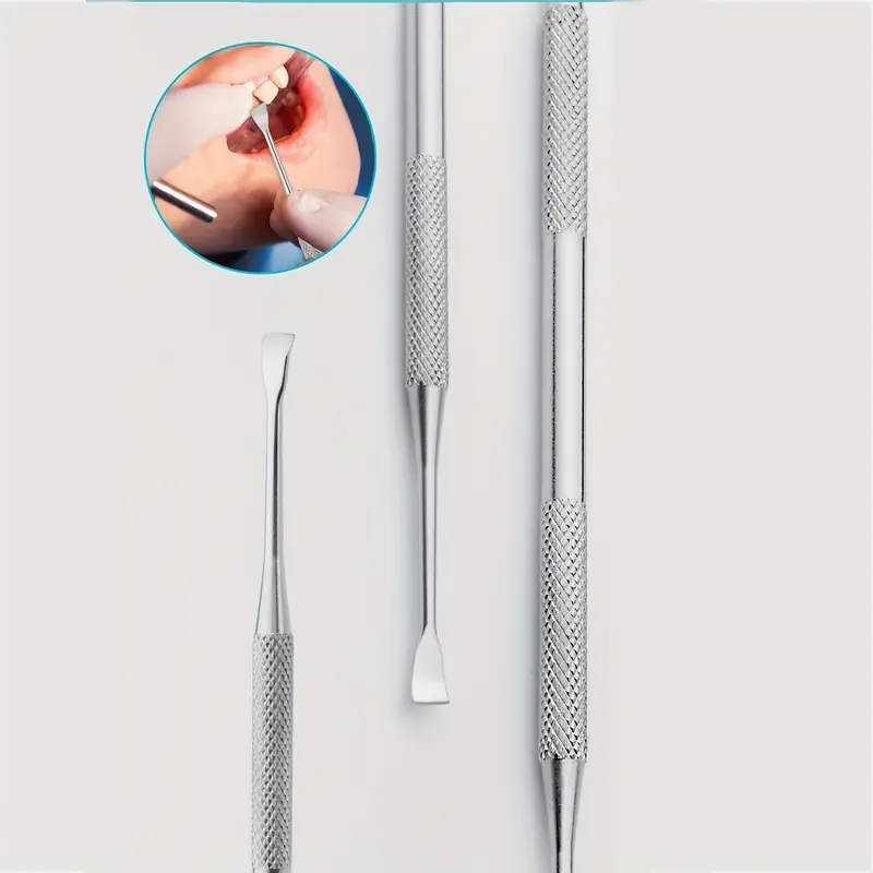 3 SZTUK Narzędzia dentystyczne ze stali nierdzewnej Podwójna sonda Lustro doustny Zestaw narzędzi dentystycznych Pielęgnacja zębów Czyszczenie jamy ustnej Zestaw do czyszczenia jamy ustnej