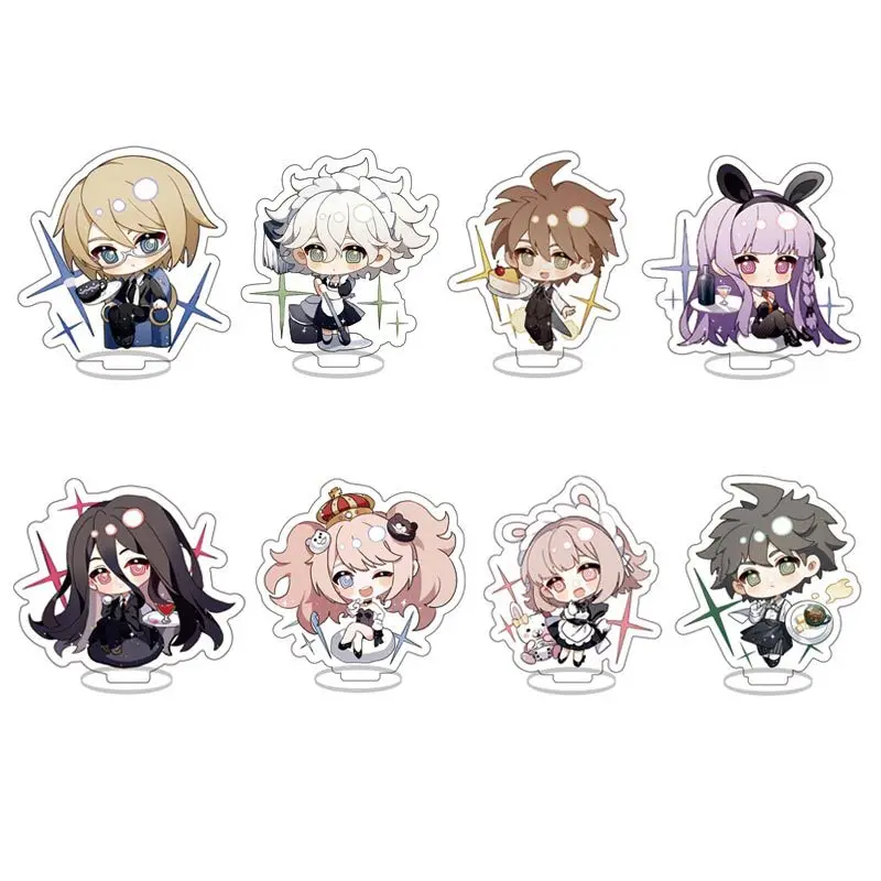 Anime Danganronpa Schlüsselbund Cosplay Cartoon Nette Kirigiri Kyoko Naegi Makoto Anhänger Zubehör Mini Arcylic Ständer Für Mädchen 8CM