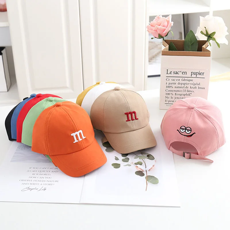 Sombrero de verano para bebé, gorra de béisbol para niños, sombreros para niñas y niños, sombrero para el sol para bebé, gorras con letras bordadas de Hip Hop M de 0 a 4 años
