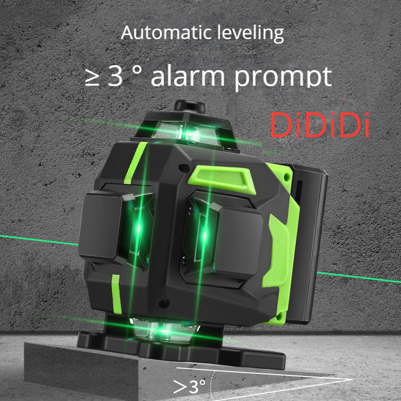Nivel láser de pared de alta precisión, trípode/mini16 líneas, luz verde 4D, nivel láser profesional