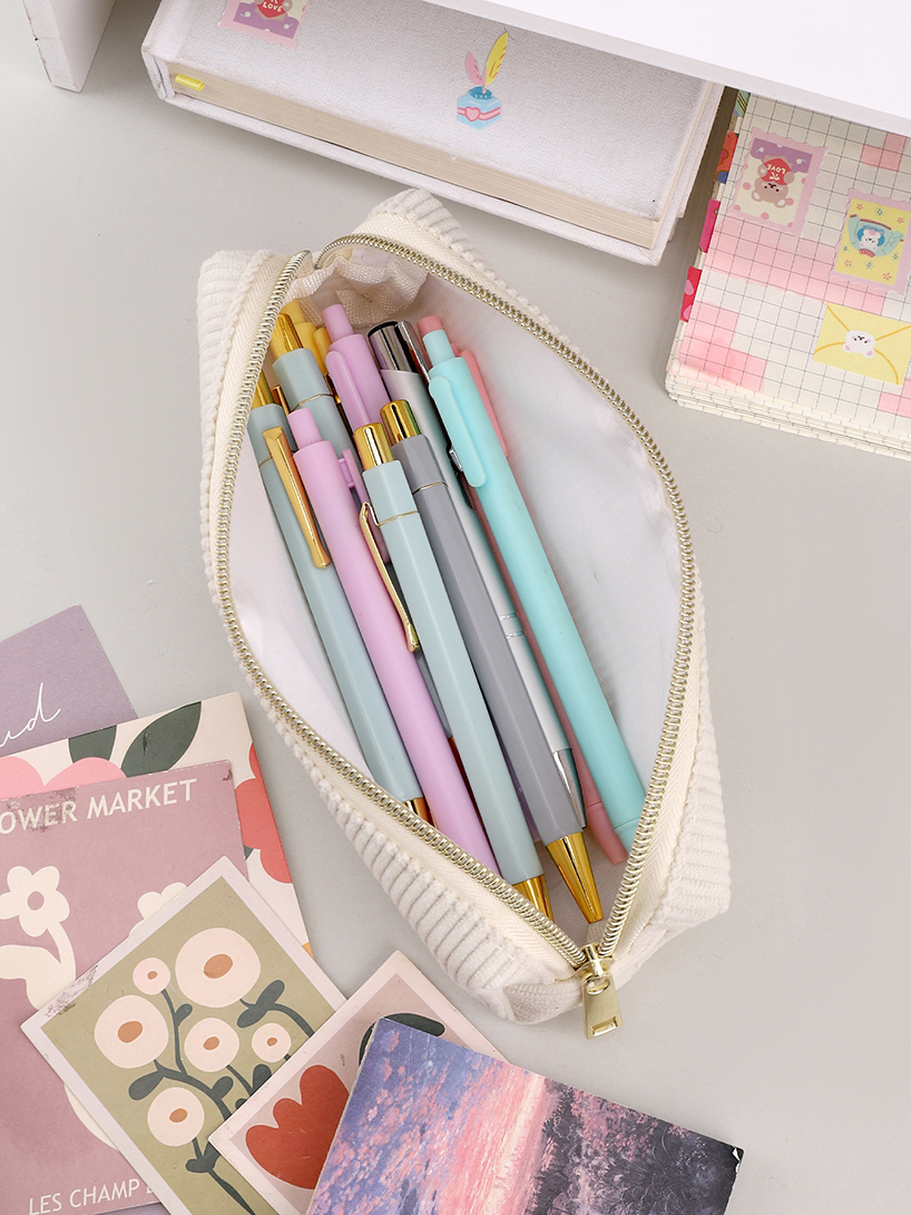 สีทึบดินสอ Estuche Escolar ดินสอกระเป๋า Kalemlik เครื่องเขียน Corduroy ปากกาอุปกรณ์โรงเรียน Trousse Pencilcase