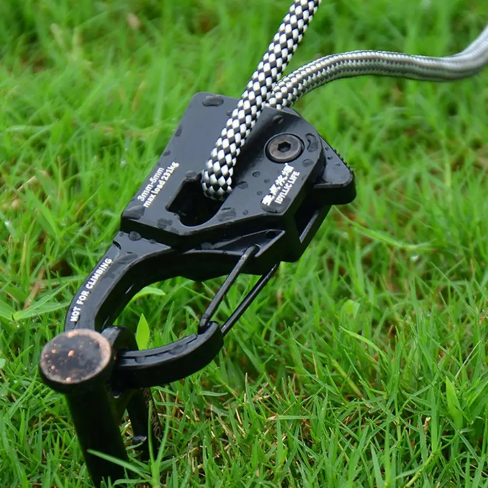 Rope Tensioner Outdoor Equipment Camping Tent Cord Adjuster with Strong Load-bearing Capacity Lightweight Portable for Rope