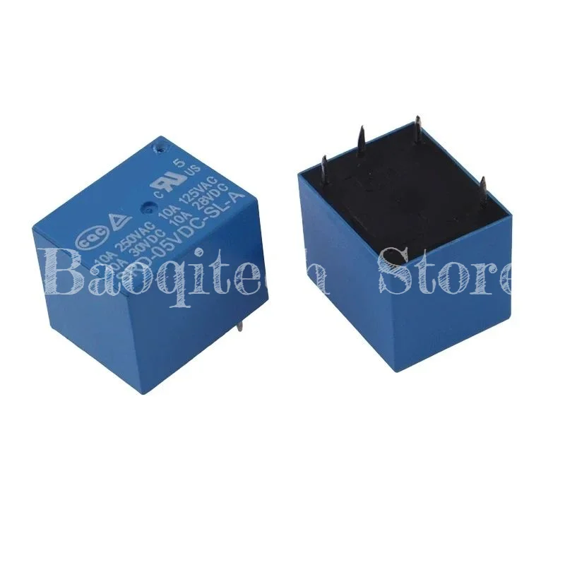 10 20 Uds relé de potencia SRD SRD-03VDC -05VDC-09VDC -12VDC -24VDC-SL-C -A 4/ 5 pines tipo PCB relé de automóvil 10A 12V 24V 48V