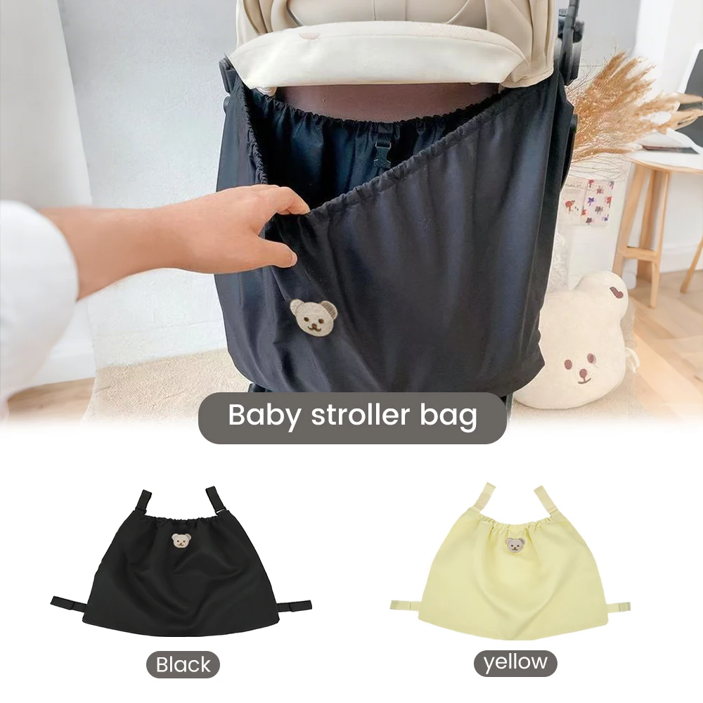 Carrinho de bebê dobrável reutilizável pendurado saco de armazenamento grande capacidade para itens do bebê para uso em viagens ao ar livre