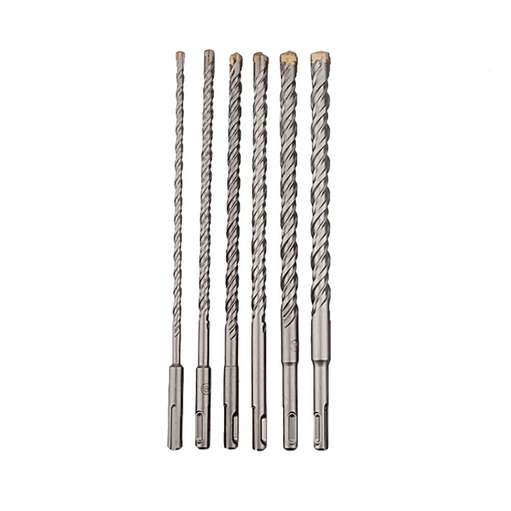 260 มม.ก่ออิฐเจาะบิต SDS Plus Shank สําหรับค้อนไฟฟ้าทังสเตนคาร์ไบด์ Cross-Tip 6 มม |   8มม |   10มม |   12มม |   14มม |   16มม
